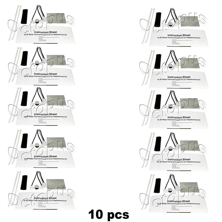 10 PCS of Dishwasher Thermal Fuse for Whirlpool W10195528