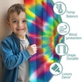 thumbnail image 3 of Blackout Kids Curtains,Colorful Tie Dye Star Mandala Pattern Childrens Insulated Curtains Set Of 2,Bedroom Essentials,Toddler Room Decor 52"x84", 3 of 5