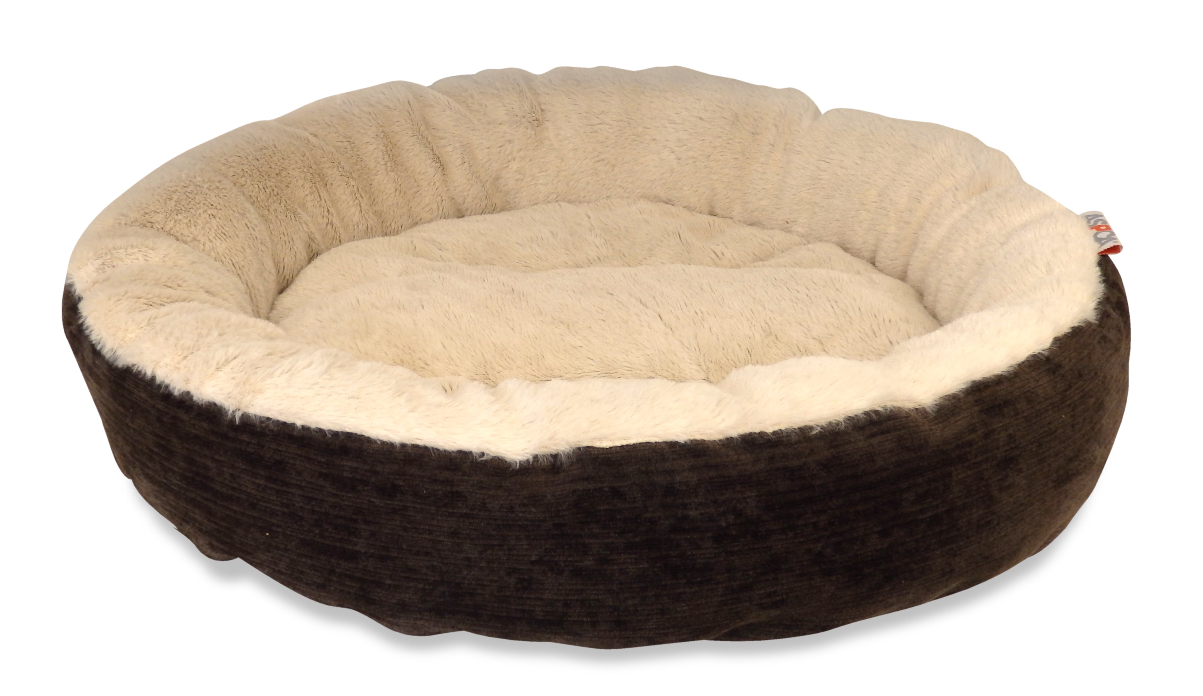 ASPCA Mason Super Soft Fur Brown Cozy Pet Bed