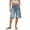 Blue, variant on HOWPAY Womens Jean Shorts Baggy High Waisted Wide Leg Distressed Denim Bottoms With Pockets Stretchy Loose Fit Summer Casual Lounge Shorts Blue L