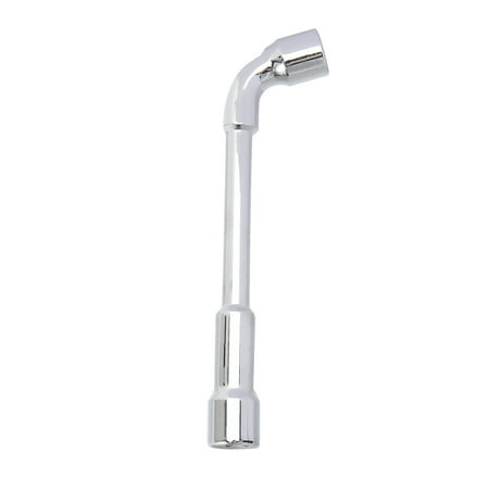 

Kelingqi 13mm Dual Heads L Type Polished Perforation Elbow Wrench Spanner (Silver)