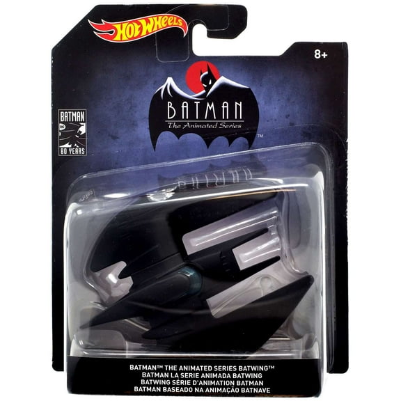 Mattel Hot Wheels Batman The Animated Series Batwing Die-Cast Car, 4 oz, Black