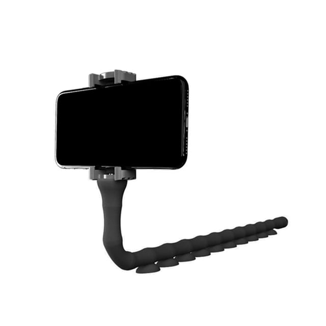 pitrice Caterpillar Mobile Phone Holder Portable Rubber Cell Phone Bracket Clip with Suction Cups Portable Stand
