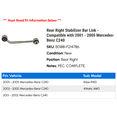 thumbnail image 2 of Rear Right Stabilizer Bar Link - Compatible with 2001 - 2005 Mercedes-Benz C240 2002 2003 2004, 2 of 2