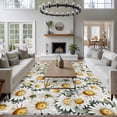 thumbnail image 3 of Farmhouse Daisy Area Rugs 5'x7', Washable Small Throw Rugs for Laundry Room Playroom, Spring Vintage Country Flower Plant Indoor Outdoor Rug Non-Slip Low Pile Carpet Runner Reversible Floor Mats, 3 of 8