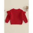 thumbnail image 6 of Toddler Baby Girls Spring Knit Sweater 3 6 9 12 18 24 Months 2T 3T Long Sleeve O Neck Solid Color Pullover Knitwear, 6 of 9