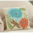 thumbnail image 4 of Fennco Styles Hand Beaded Dragonfly Flower Cotton Decorative Throw Pillow 16" W x 16" L - Multicolored Floral Cushion for Home, Couch, Living Room, Seasonal Décor, Special Occasion, 4 of 4