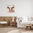 thumbnail image 2 of Brown Cattle Floral Bloom Crown Animals & Insects Graphic Art White Framed Art Print Wall Art, 2 of 7