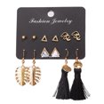 thumbnail image 2 of 33 pares/5 juegos de pendientes triangulares estilo bohemio con borlas, colgantes con forma de estrella para mujer, diseño aleatorio, 2 of 5