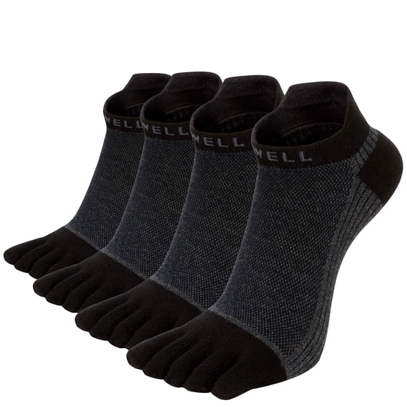 Calcetines VWELL Cotton para correr, 4 pares, tallas 7-11, para hombre