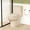 Khaki, variant on One-Piece Toilet,Powerful & Quiet Dual Flush Modern Toilet with Comfort Chair Seat,1.1/1.6 GPF,White 02
