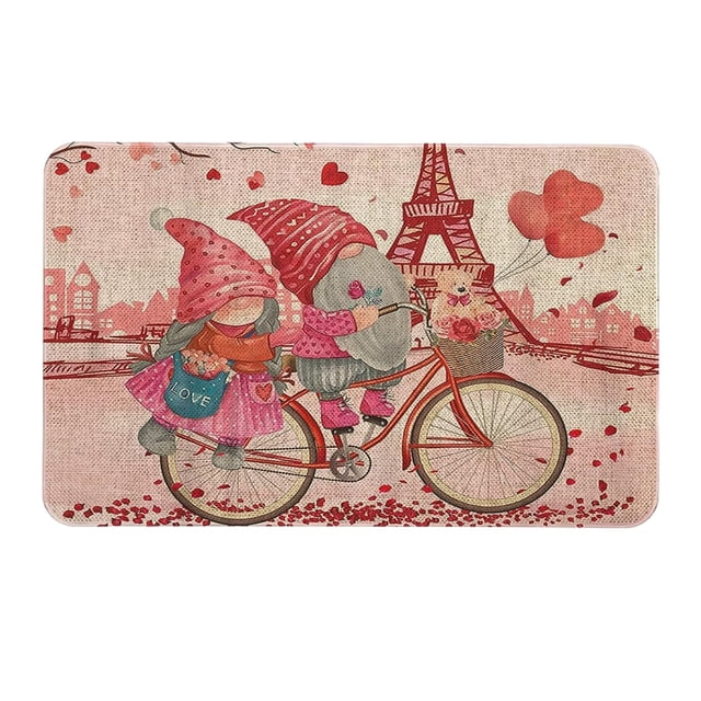 Valentines Day Doormat 18x30in Non Slip Welcome Mat With Hearts Design For Front Door Indoor Outdoor Holiday Decor