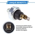thumbnail image 5 of Unique Bargains Engine Oil Pressure Sensor Compatible for Honda for Acura 1991-1994 Durable Metal Plastic Black Silver Tone, 5 of 6