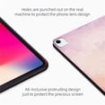 thumbnail image 4 of ELEHOLD for iPad Pro 11 inch 4th/3rd/2nd/1st Gen 2022/2021/2020/2018 Colorful Case, Slim Lightweight Smart Auto Sleep/Wake Stand Stripe Non-Slip Shockproof Watercolor Painting Style Case, Peach Pink, 4 of 9
