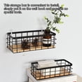 thumbnail image 4 of Home Office Portable Mesh Grid Wire Storage Basket Storage Basket Simple Design Modern Style Organizer Fruit Snacks Toilet Paper Wire Baskets Black, 4 of 9