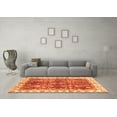 thumbnail image 3 of Ahgly Company Indoor Round Abstract Orange Modern Area Rugs, 6' Round, 3 of 4