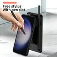 thumbnail image 5 of SaniMore Case for Samsung Galaxy S22 Ultra 6.8" 2022 with Hidden Kickstand & S Pen Slot & Stylus, Anti-scrctch Drop-proof Tough PC Backplane Anti-shock Slim Shell for Galaxy S22 Ultra, Black, 5 of 7