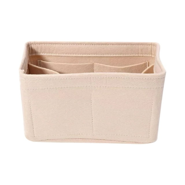 Qiweii Lazy Felt Cosmetic Storage Bag,Large Capacity Pouch for Makeup and Toiletry Organization