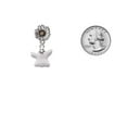thumbnail image 3 of Delight Jewelry Silver-tone White Ghost - Two-tone Daisy Flower Post Earrings, 3 of 4