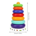 thumbnail image 3 of Colorful Stacking Rings Toy Multicolor Plastic Early Learning Color Cognition For Toddlers Fine Motor Skill Development Educational Gift, 3 of 7