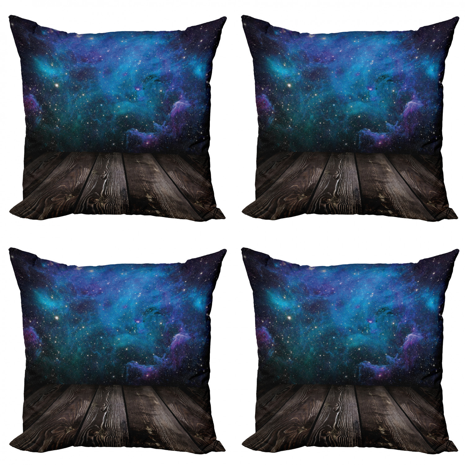 Galaxy Throw Pillow Cushion Case Pack of 4, Outer Space View from