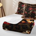 thumbnail image 4 of Erosebridal Leopard Print Bowknot Twin Quilt Set For Kids,Cute Cherries Cute Bows Girls Twin Coverlet Set,2pcs, 4 of 7