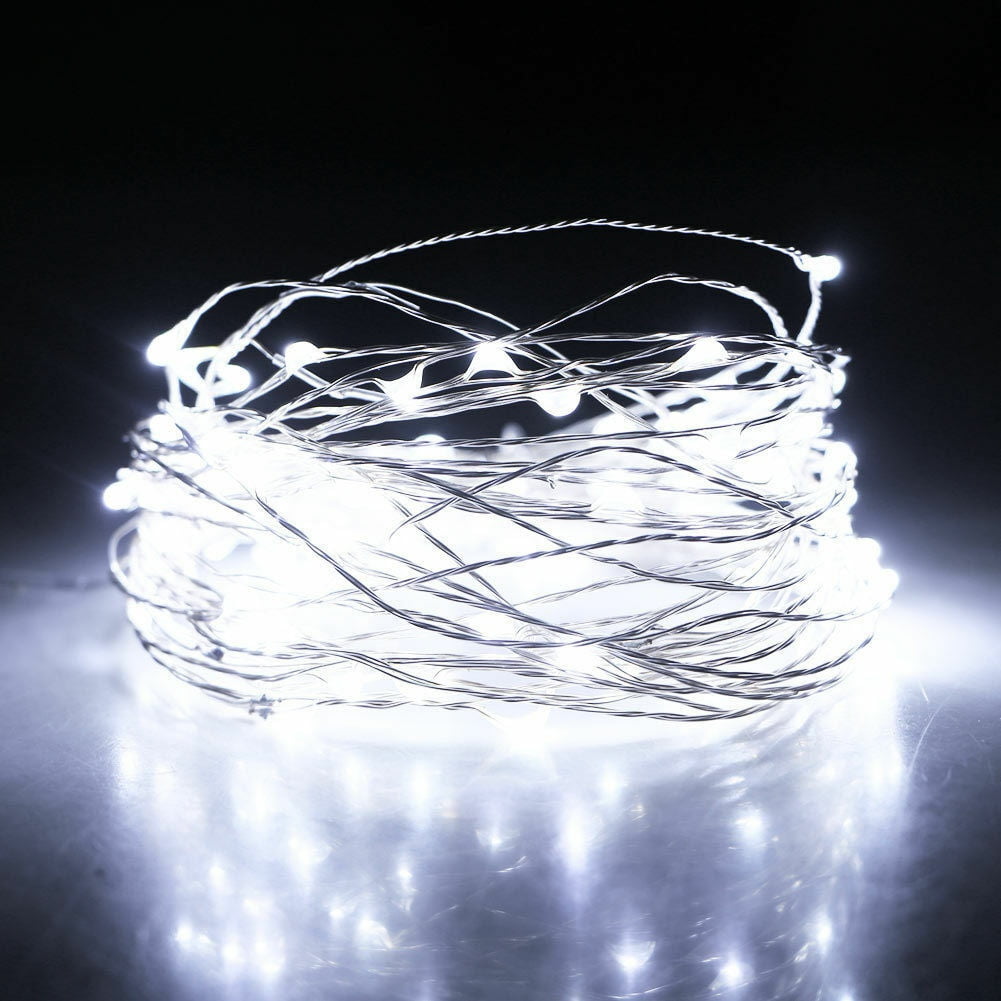 Details about   USB Connector LED String Fairy Lights 5/10M 50/100LEDs Silver Wire Party Decor 