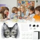 thumbnail image 1 of Kit para Hacer Mascarillas de Gatos | Mascarilla de Gato Sin Pintar | Tela Sintética y Malla Plástica | Artículos para Fiestas de Disfraces de Halloween, 1 of 7