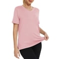 thumbnail image 2 of Horkkom Short Sleeve Tops for Women Summer Solid Color V Neck Tops Yoga Gym Workout Athletic Tops XL, 2 of 6