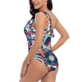 thumbnail image 4 of Sikiie cool rock Skull Print Women One Piece Swimsuits Tummy Control One Shoulder Bathing Suits Ruffle Swimwear, From S to XXL-XX-Large, 4 of 6