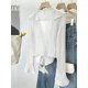 thumbnail image 2 of Blusa Femenina Con Cuello V, Volantes Y Plisado En Blanco, 2 of 30