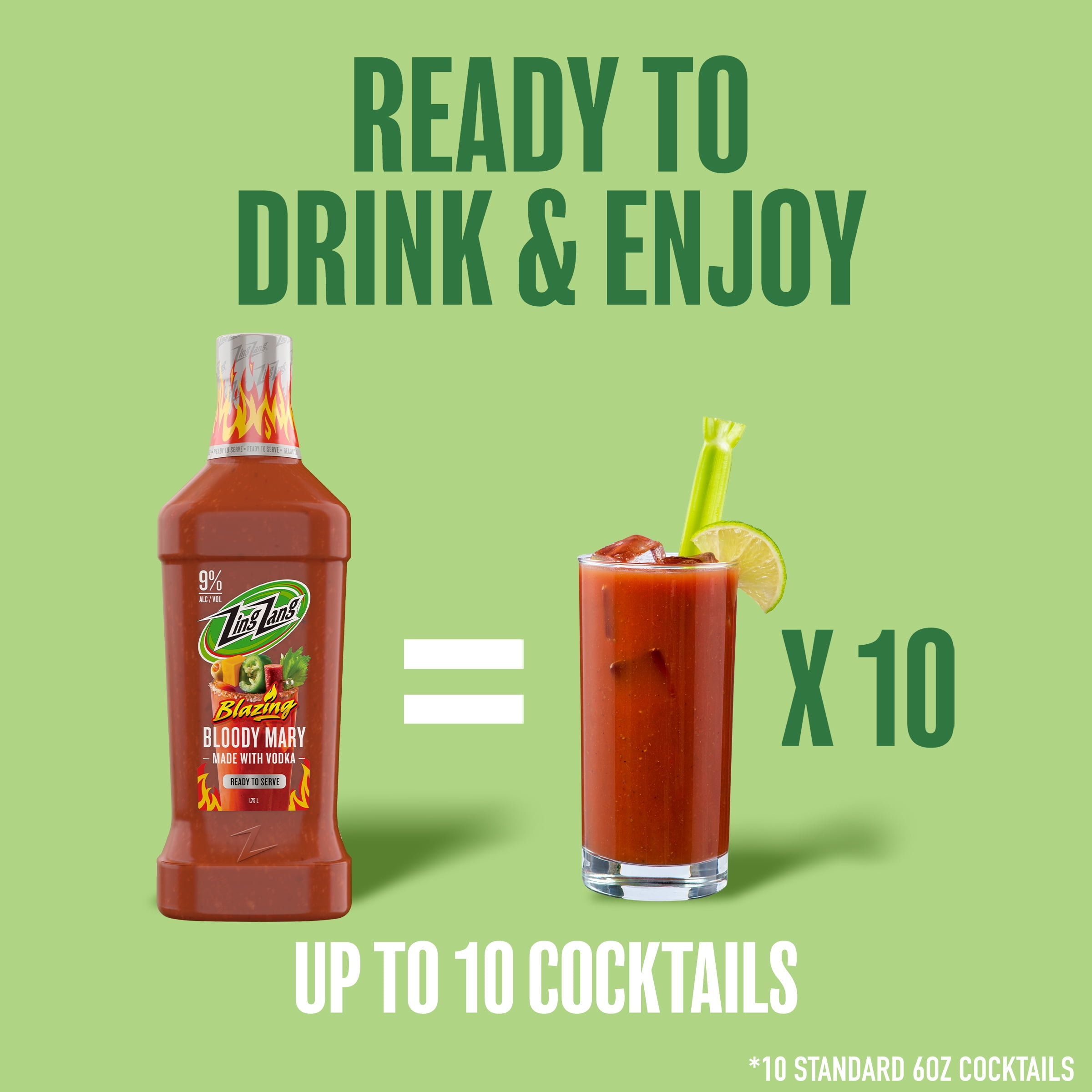 Zing Zang Blazing Bloody Mary with Vodka, Ready-to-Serve Zing Zang Blazing Bloody Mary with Vodka, Ready-to-Serve