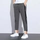 thumbnail image 4 of Pantalones largos para hombre, con cordón, cintura elástica, holgados, deportivos, casuales, de poliéster, 4 of 7