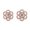 Rose Gold, variant on Floral Diamond Jacket Earrings 18K White Gold over 925 Sterling Silver | Everyday Jewelry for Women, Birthday Gift for Her