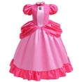 thumbnail image 2 of HAWEE Girls Pink Princess Dress Christmas Halloween Costume Cosplay Outfits Queen Princess Fancy Dress, 2 of 7