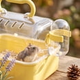thumbnail image 6 of Portable Clear Hamster Cage with Carrying Handle, Deluxe Panoramic Habitat for Syrian Dwarf Hamsters Gerbils Mice, Ventilated Travel Carrier with Water Bottle, ABS Plastic Material, 6 of 6