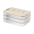 thumbnail image 1 of Organizador de albóndigas, organizador de refrigerador, bandeja apilable para congelar, bandeja para conservar alimentos para carne, pasta, bocadillos 3 capas, 1 of 8