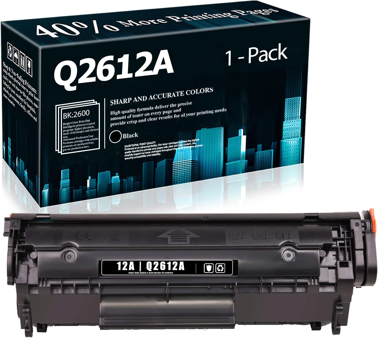 Compatible 12A Q2612A Toner Cartridge Replacement for HP 1020 1022 1018