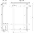 thumbnail image 2 of Alaterre Furniture Pomona Brown Wood Entryway Hall Tree with Bench & Shelves, 2 of 8