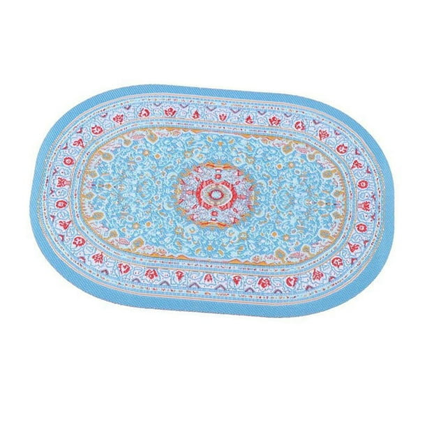 Alfombra para casa de muñecas Sunnimix 1:12 Hilo en Miniatura Azul claro