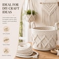 Braided White Cotton Rope (1/2 inch x 100 ft) Natural Soft Utility Rope ...