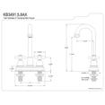 thumbnail image 2 of Kingston Brass KB3495AX Two Handle 4 in. Centerset Bar Faucet, 2 of 2