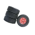 thumbnail image 1 of 4 Pcs Pneus en Caoutchouc 1/24 pour Modèle Axial SCX24 Remplacement Buggy Accessoires DIY Rouge, 1 of 9