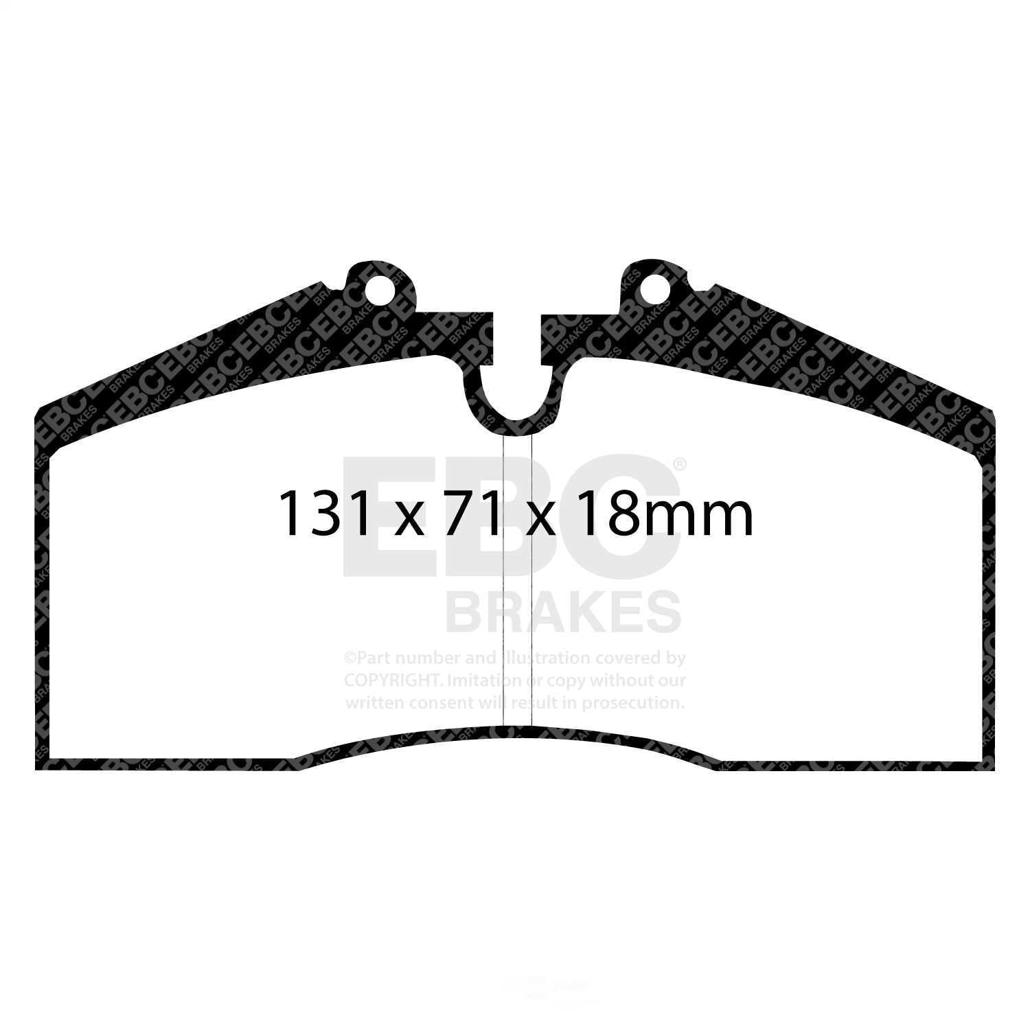 EBC Brakes Redstuff Premium Fast Street Pad For All Engine Sizes Fits select: 1991-1998 PORSCHE 911, 1988-1991 PORSCHE 944