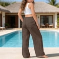 thumbnail image 4 of Tfken Child Soft Comfy Pants School Daily Wear Wide Leg Pants For Girls With Pockets Trendy Loose Kids Casual Clothes Size 8-9 Years Brown, 4 of 6