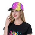 thumbnail image 6 of Kdxio Unisex Rainbow Scales2 Pattern Baseball Cap Unisex Washed Classic Adjustable Hat, 6 of 7