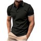 thumbnail image 1 of Camisa Hawaiana para Hombres Casual Delgado Cuello de Vuelta Color Sólido Manga Corta, Camiseta Blusa para el Verano, 1 of 6