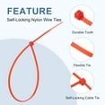 thumbnail image 3 of Cable Zip Ties Self-Locking Nylon Wire Tie Wraps Heavy Duty Cord Management Red 12 Inch, 3 of 6