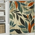 thumbnail image 6 of Awypu Home Bathtubs Bathroom Curtain Decoration Waterproof Shower Curtain Multiple Sizes Modern Tropical Leaves Minimalist Aesthetic Leaf Decorative White, 6 of 7