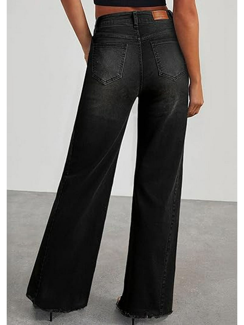 PRETTYGARDEN Wide Leg Jeans for Women Trendy High Waisted Stretchy